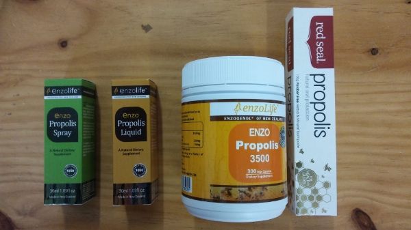 (사진) 프로폴리스의 인기 제품인 스프레이, 원액, 알약, 치약